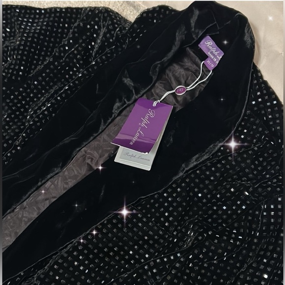 Ralph Lauren Collection Sullivan Embellished Velvet Robe-Coat - Picture 3 of 10